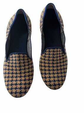 Rothy’s Loafer Flats Sapphire & Camel Houndstooth Casual Preppy Women’s Sz 6